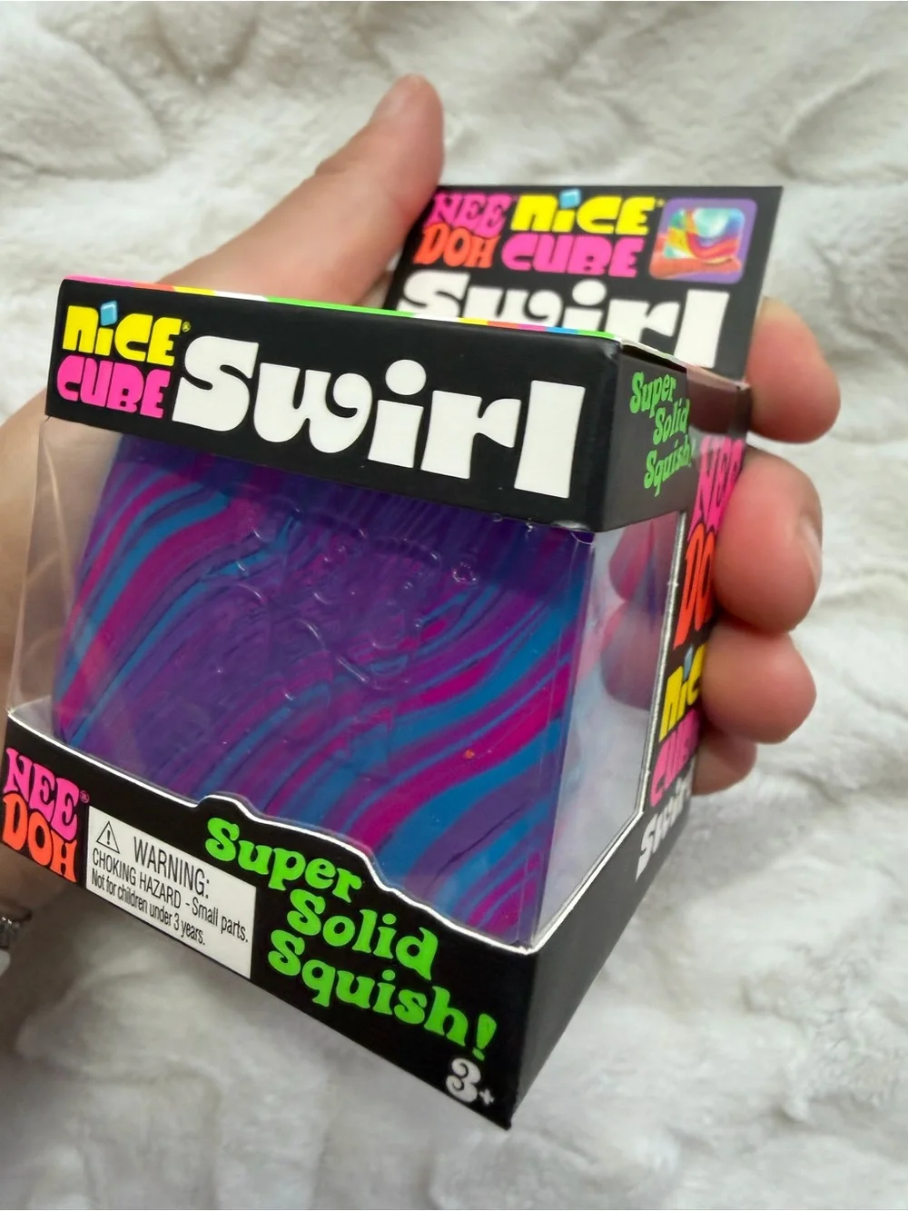 💙💜🩷 NIB NEEDOH by Schylling – Nice Cube Swirl | Blue, Purple & Pink ✨